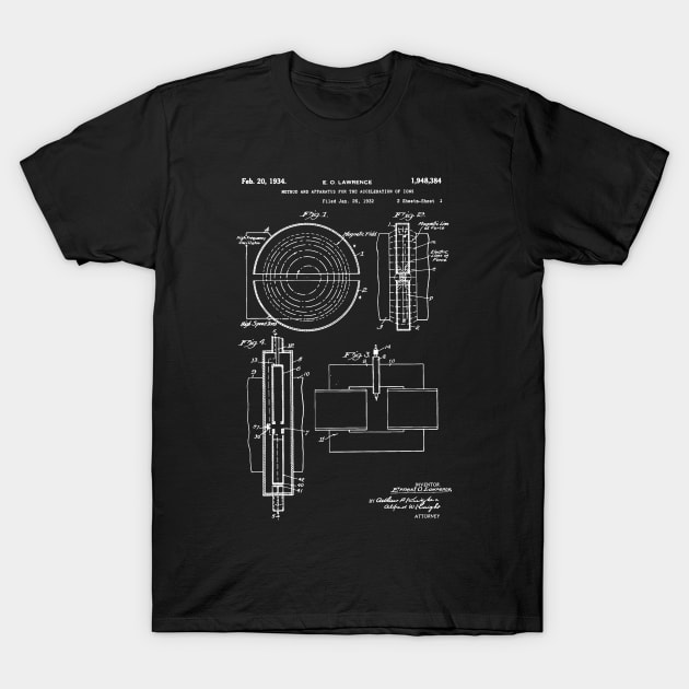 Particle accelerator patent 1934 cern nobel discovery quark nuclear T-Shirt by Anodyle